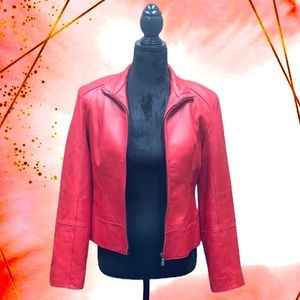 Marc New York by Andrew Marc Red Leather Jacket